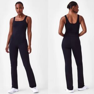 SPANX Booty Boost Flare Jumpsuit in Black Size LARGE TALL